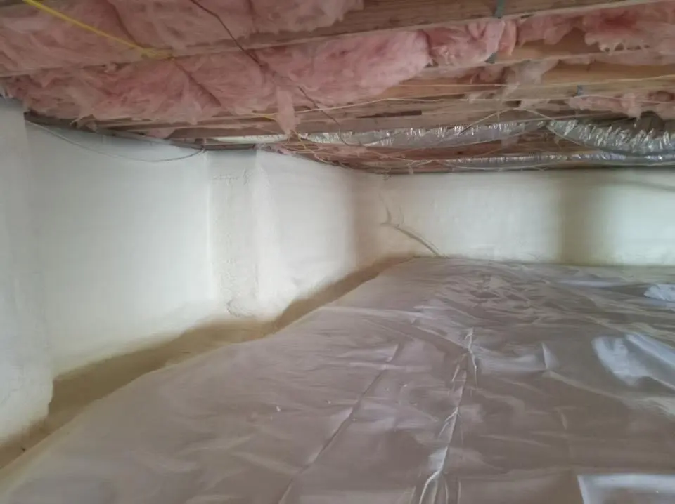 Crawl space encapsulation with closed-cell spray foam for Metal Roof Coating in Merchantville
